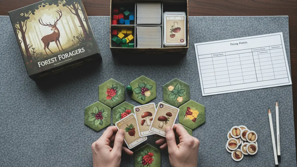 Spelmateriaal netjes klaargezet op tafel voor een snel bordspel