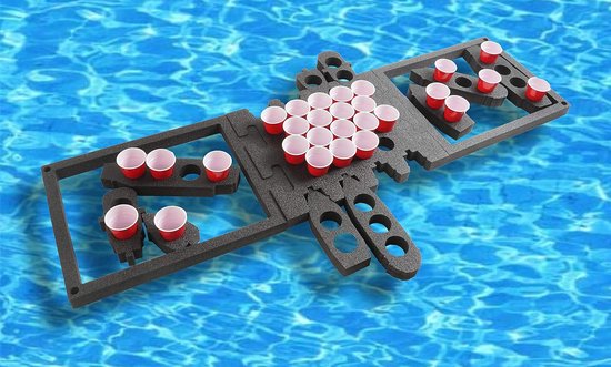 Drijvende Pong Tafel - Water spel - Feestje organiseren - Drie delig ontwerp - 210 cm - Niet gespecificeerd