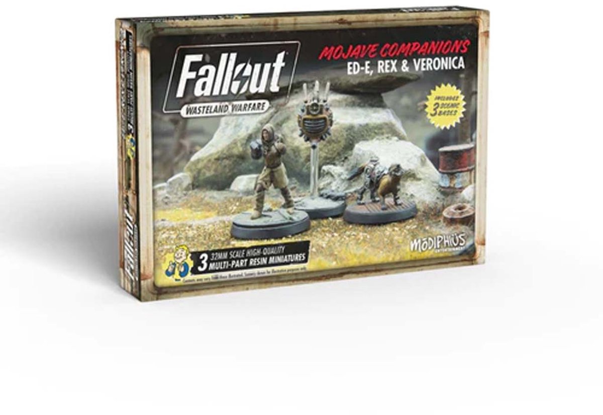 Fallout: Wasteland Warfare - Ed-E, Rex and Veronica - Uitbreiding - Modiphius Entertainment - Ongeschilderd