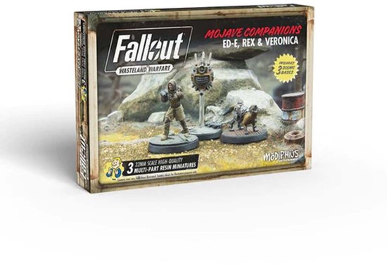 Fallout: Wasteland Warfare - Ed-E, Rex and Veronica - Uitbreiding - Modiphius Entertainment - Ongeschilderd