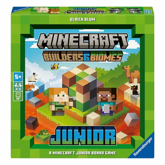 Ravensburger - Minecraft Builder & Biomes Junior - Bordspel - Vanaf 7 Jaar