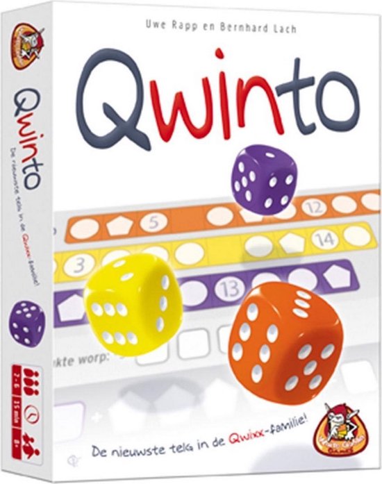White Goblin Games - Qwinto - Dobbelspel - 2 tot 6 spelers - Urenlang speelplezier - Eenvoudig en spannend - Klein cadeautje
