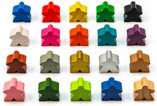 Houten 16 mm Pionnen voor Bordspellen - 50 Stuks Blanco