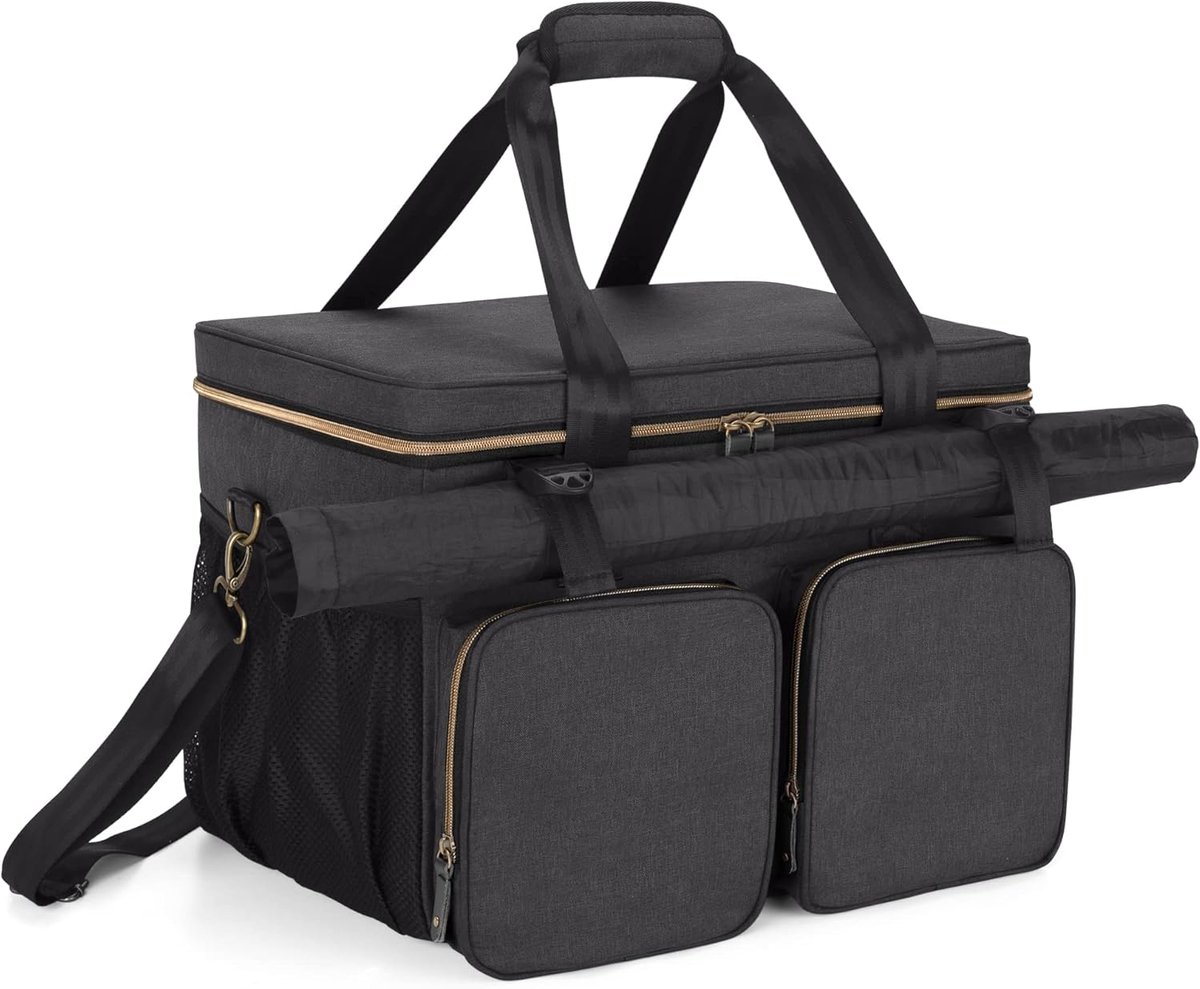 Grote Capaciteit met Handvat en Schouderband — SnelShoppen - Geschikt voor Catan, Wingspan en Meer - Pocket Board Game Storage Bag voor Bordspellen
