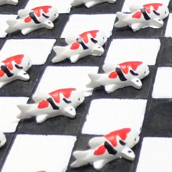 MadDeco - UNIEK - dambord - koi - karper - damspel - koikarper - polystone