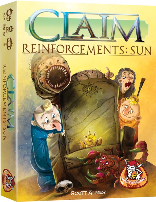 Vanaf 10 jaar — White Goblin Games - Kaartspel met unieke facties - Claim Reinforcements: Sun - Kaartspel - 2 spelers - Tactisch kaartspel