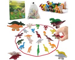 Omgoods- Dinosaurusschaakspel - Magnetisch - Draagbaar - Bordspel voor kinderen - Strategisch spel - Opbergzakje - Verstelbaar koord