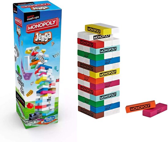Monopoly Jenga - Monopoly Edition - 2-in-1 - Actiespel - Voor Kinderen en Volwassenen - Klassieker - Bordspel - Bordspellen