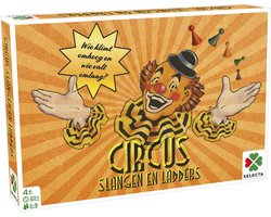 Tactic Spellen van Toen: Circus / Slangen en Ladders – Bordspel – Familiespel – Vanaf 4 jaar – 2-6 spelers