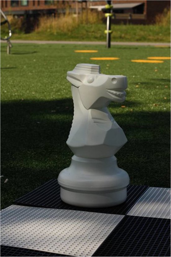 Ubergames - Schaakstuk - Paard 45 cm - Wit - Geschikt Voor Ubergames Schaakspel