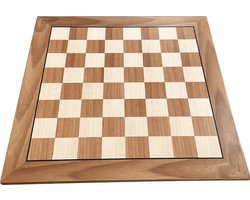 Wedstrijd schaakbord zonder schaakstukken - Speelveld: 44 x 44 cm - Veldmaat 5,5 mm - Handgemaakte houten schaakbord - Hoge kwaliteit - Schaakspel - Schaakset - Schaken - Chess