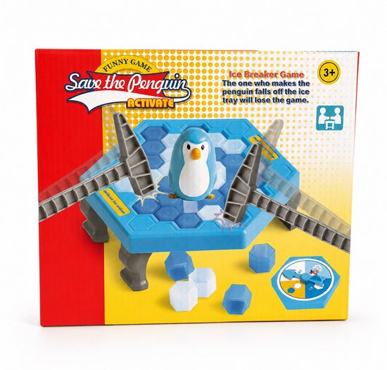 GAGATO - Save the Pinguin – Gezelschapsspel – Actiespel met Vallende Pinguïn – Kinderspel vanaf 4 jaar – Familiespel