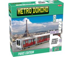Tactic Metro Domino: Paris Edition – Bordspel – Luxe Uitvoering – Strategisch Dominospel met Stations en Metrofiches – Vanaf 10 Jaar – 2 tot 4 Spelers