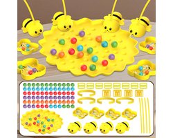 Magnetisch bijenbonen plukken - tafelvisspel - Magneet Speelgoed - Partyspel - familiebordspel voor 2 tot 4 spelers - Bordspel voor kinderen - Educatief Speelgoed - Sensorisch Speelgoed - Montessori - Jongens - Meisjes - Activiteitenbord - Veilig