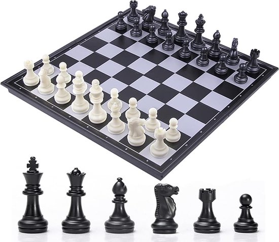 Solacis Magnetisch schaakspel - Magnetisch schaakbord - Reis schaakspel - Schaken - Schaakspel - Must have!