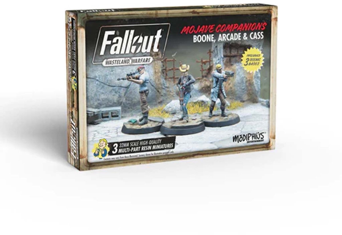 Fallout: Wasteland Warfare - Boone, Arcade and Cass - Uitbreiding - Modiphius Entertainment - Ongeschilderd