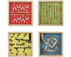 Lobbes houten speelgoed labyrinth behendigheidsspel voor kinderen.