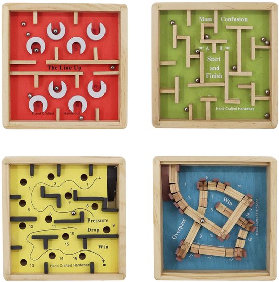 Lobbes houten speelgoed labyrinth behendigheidsspel voor kinderen.