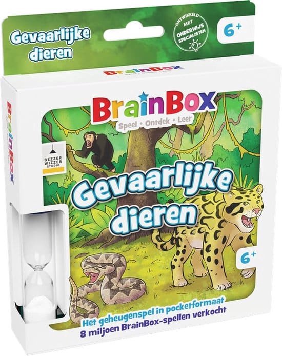 Brainbox Pocket Gevaarlijke Dieren - Nederlands Kaartspel