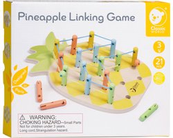 Classic World houten verbindingsspel ananas - educatief speelgoed 21-delig.