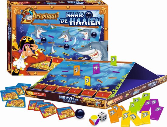 Naar de haaien Piet Piraat | Bordspel | Kinderspel