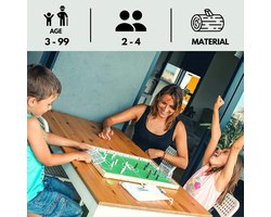 SnelShoppen - PLAKKS Voetbal Bordspel voor Gezinnen | Houten Tafelvoetbal voor 2 tot 4 Spelers | Educatief en Creatief Spel van 3 tot 99 Jaar | Ideaal
