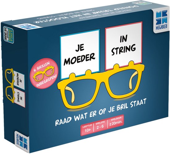 Megableu Je Moeder in String - Hilarisch Partyspel - Gezelschapsspel Voor Tieners en Volwassenen - 2-6 Spelers - Met Gekke Brillen