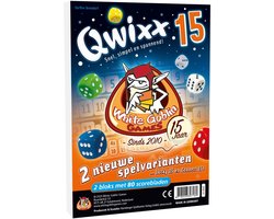 White Goblin Games - Qwixx 15 - Dobbelspel - 2 tot 5 spelers - Voor de hele familie - uitbreiding - Extra scoreblokken met nieuwe uitdagingen