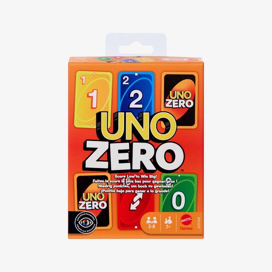 Mattel Games UNO Zero - Kaartspel voor kinderen, volwassenen en spelletjesavonden