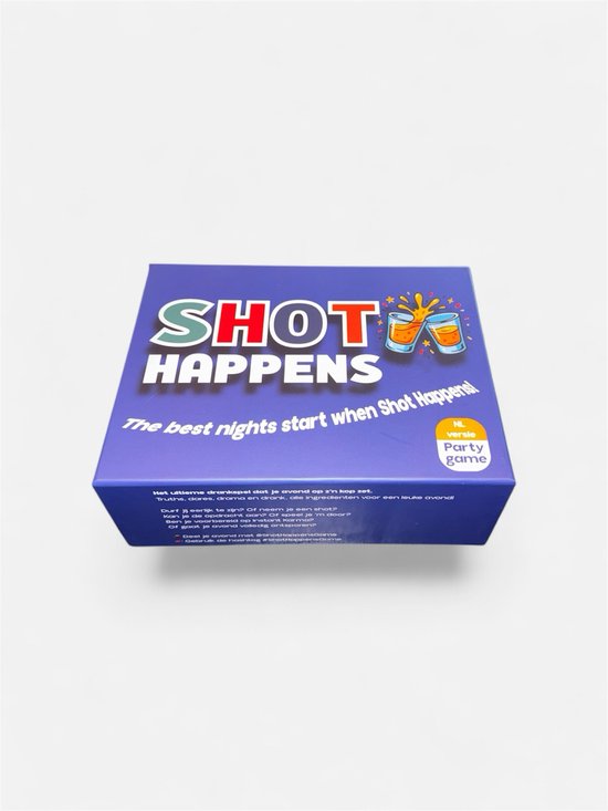 Shot Happens - Het ultiem gezellige drankspel - Inclusief 4 shotglazen - Meer dan 200 speelkaarten