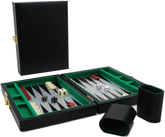 Hot Games Backgammon Koffer Magnetisch Zwart spelregels