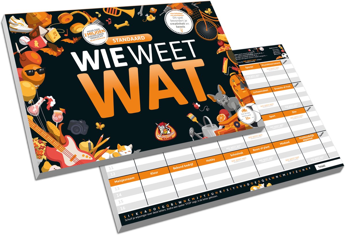 White Goblin Games Wie Weet Wat - Leerzaam gezelschapsspel voor 12+ jaar