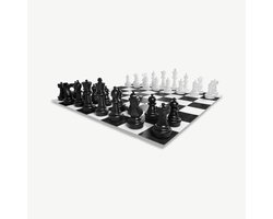 Ubergames - XL Groot Schaakspel - tot 64 cm - Plus 4 Draagtassen - Plus Kunststof Vloer - UV Bestendig