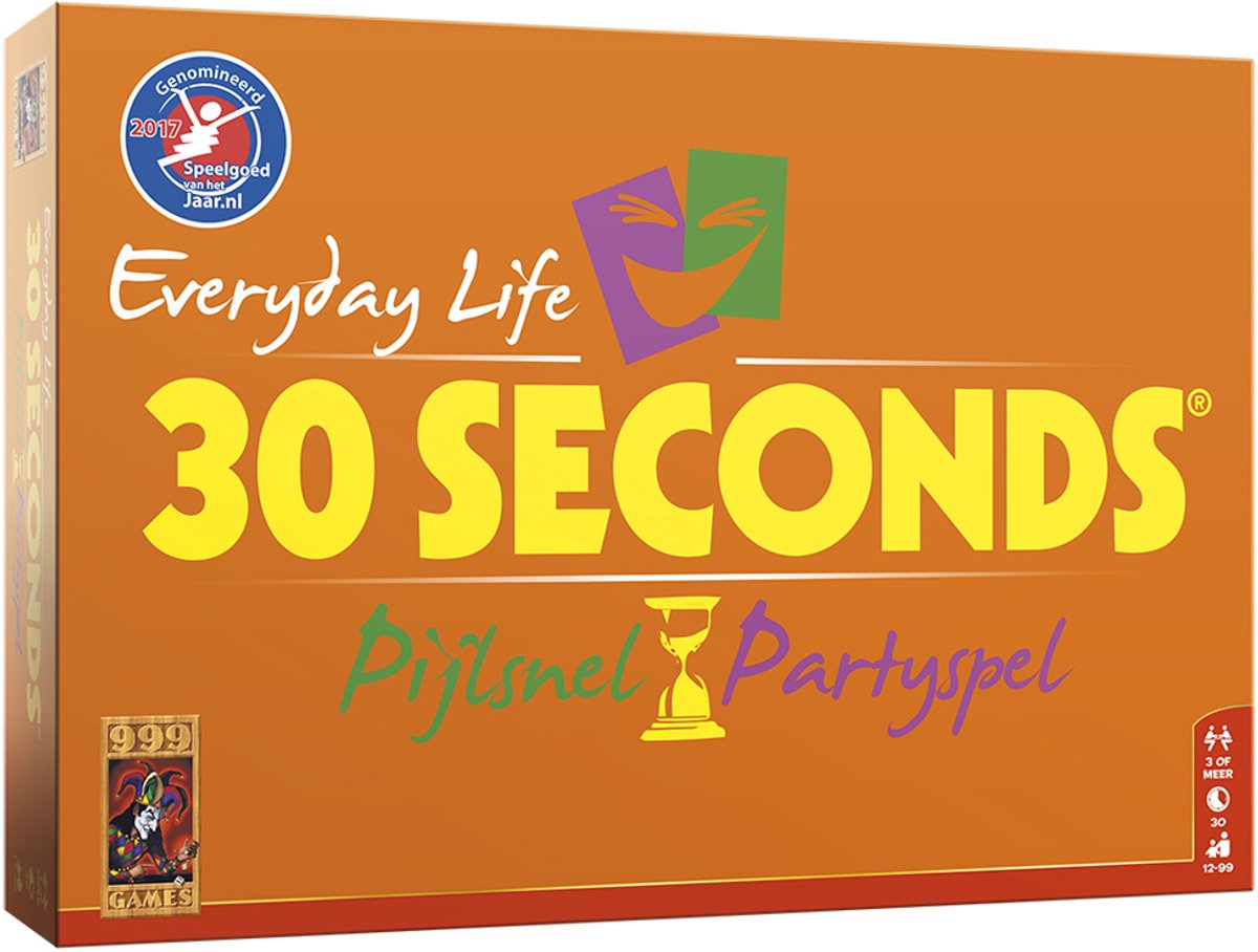 999 Games - 30 Seconds ® - Everyday Life - Partyspel - Met alledaagse begrippen - Gezelschapsspel - Actiespel - Nederlandstalig