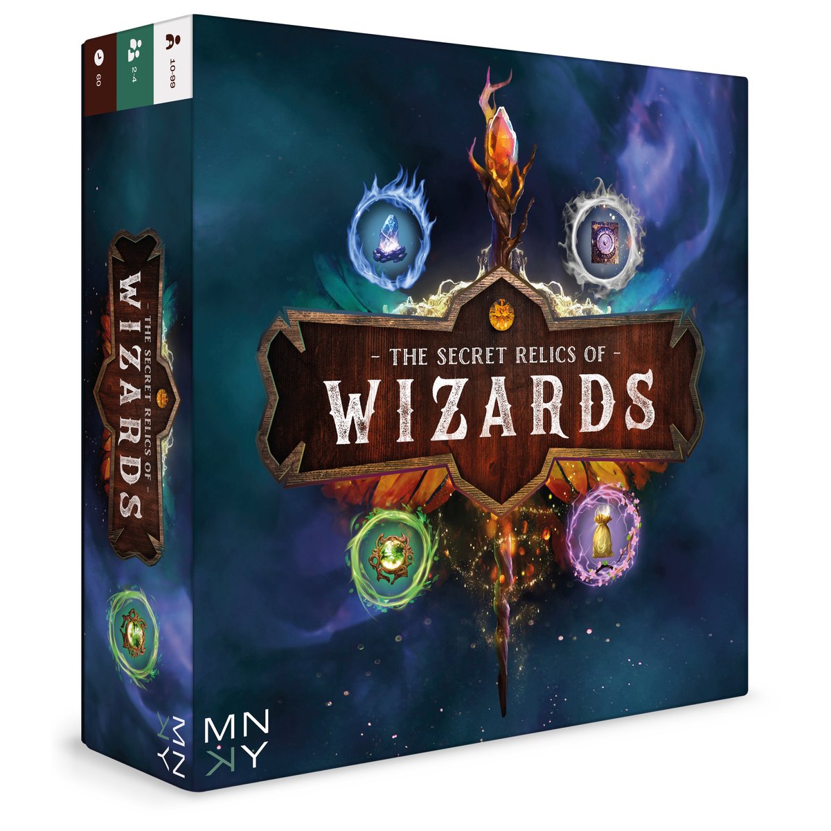The Secret Relics of Wizards - MNKY Entertainment - Bordspel - Strategiespel - Casual Spel - Middellang spel