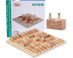 Schaakstenen - Hout - Bordspel voor 2-4 spelers - Educatief Strategiespel - Voor Kinderen vanaf 6 jaar