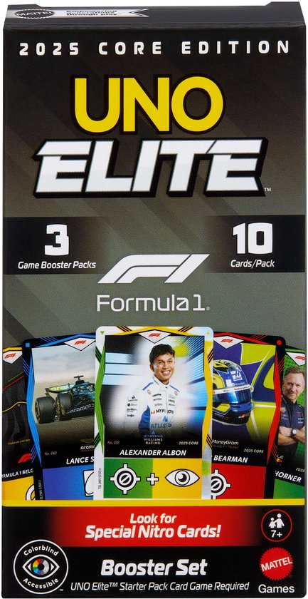Mattel Games – UNO Elite F1 – Kaartspel – 30 kaarten