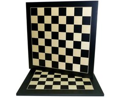 HOT Games Schaakbord Zwart/Ahorn ingelegd V.55mm.52cm.