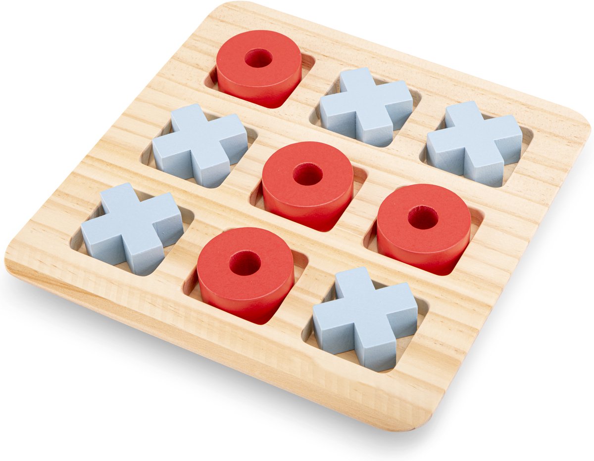 Woet® Houten Boter, Kaas & Eieren Spel - Klassiek Tic-Tac-Toe Bordspel voor Kinderen - Educatief Speelgoed - FSC - Vanaf 3 Jaar