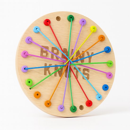 "Brainy Knots – Houten Rope Untangling Logicaspel voor het Gezin (3+ jaar, 2–4 spelers)" Bextunio