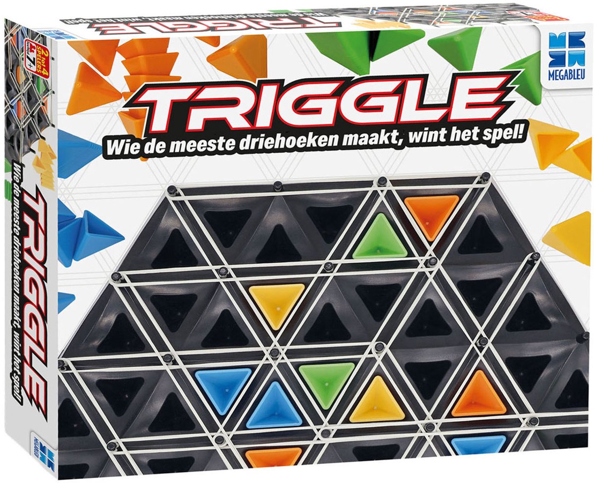 Megableu Triggle - Strategisch Bordspel - Vorm Driehoeken met Elastieken - Vanaf 7 Jaar - Gezelschapsspel voor Familie & Vrienden