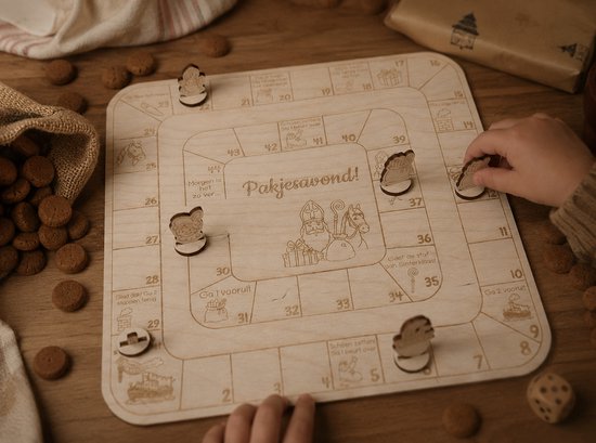 BolleToet houten ganzenbord Sinterklaas - spelletje - bordspel