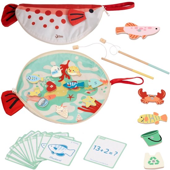 Classic World houten visspel magnetisch FSC educatief speelgoed.