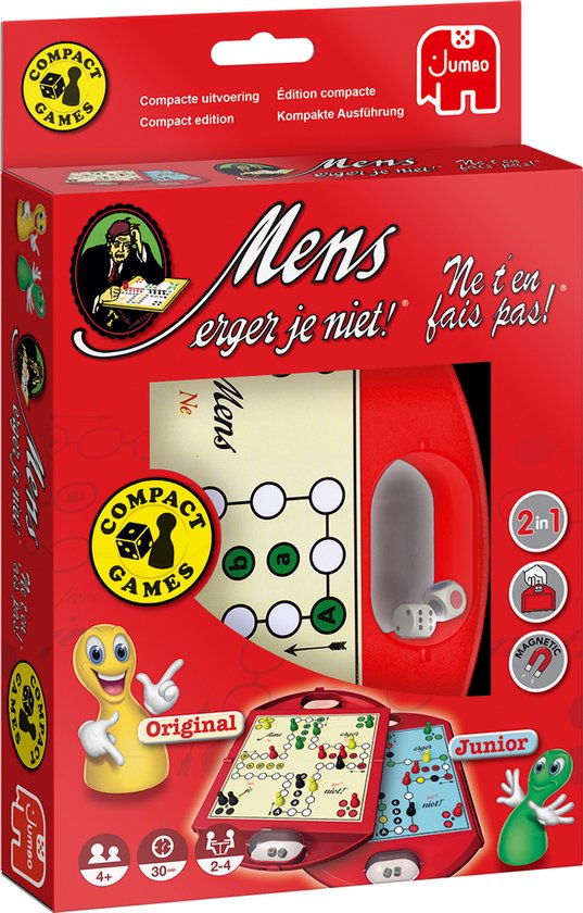 Jumbo - Mens Erger Je Niet - Reiseditie - Compact Reisspel - vanaf 6 jaar