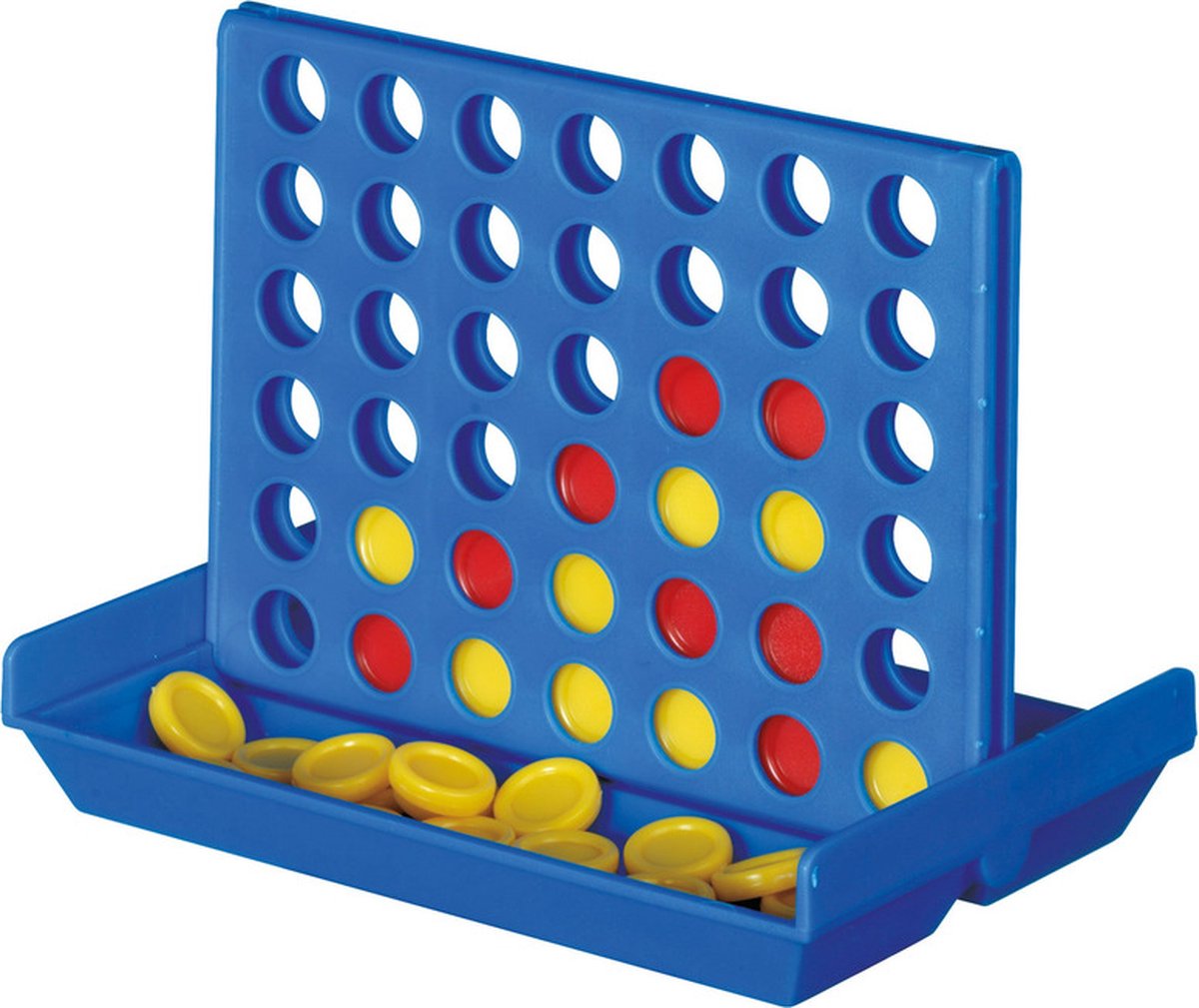 Reisspel - 4 Op een rijtje - 10,3 x 14,3 x 3,3 cm - Denkspel speelgoed - kinderen en volwassenen