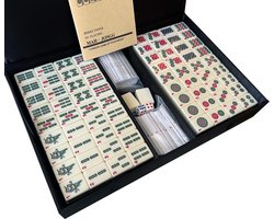 TA-HWA Mahjong spel M - Medium formaat Mahjong Stenen in Zijden Doos