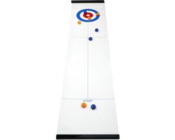Kikkerland Curling Game - Voor op tafel - Spelletjes voor kinderen - Speelgoed - Compacte speelset - Makkelijk mee te nemen op reis - Spel - Leuk voor kids - Bezigheid