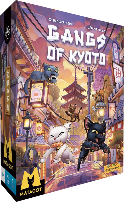 GANGS OF KYOTO FR - NL - GERONIMO GAMES - KAARTSPEL - VANAF 8 JAAR OUD - VAN 2 TOT 5 SPELERS - PUSH YOUR LUCK