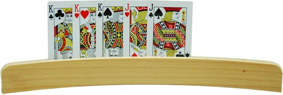 HOT Games Kaartenlat - Gebogen multiplex voor speelkaarten - 35 cm