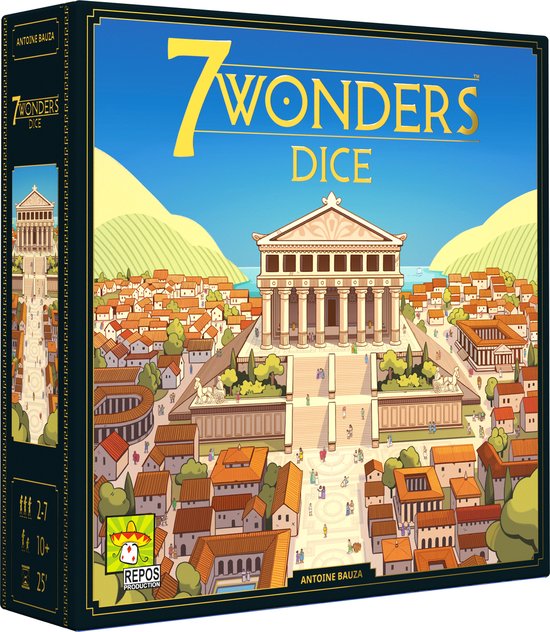 Asmodee dobbelspel 7 Wonders Dice strategisch bordspel 2-7 spelers.